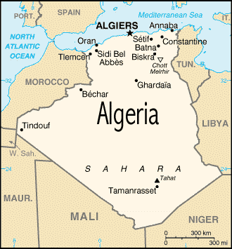 Mapa de Algeria